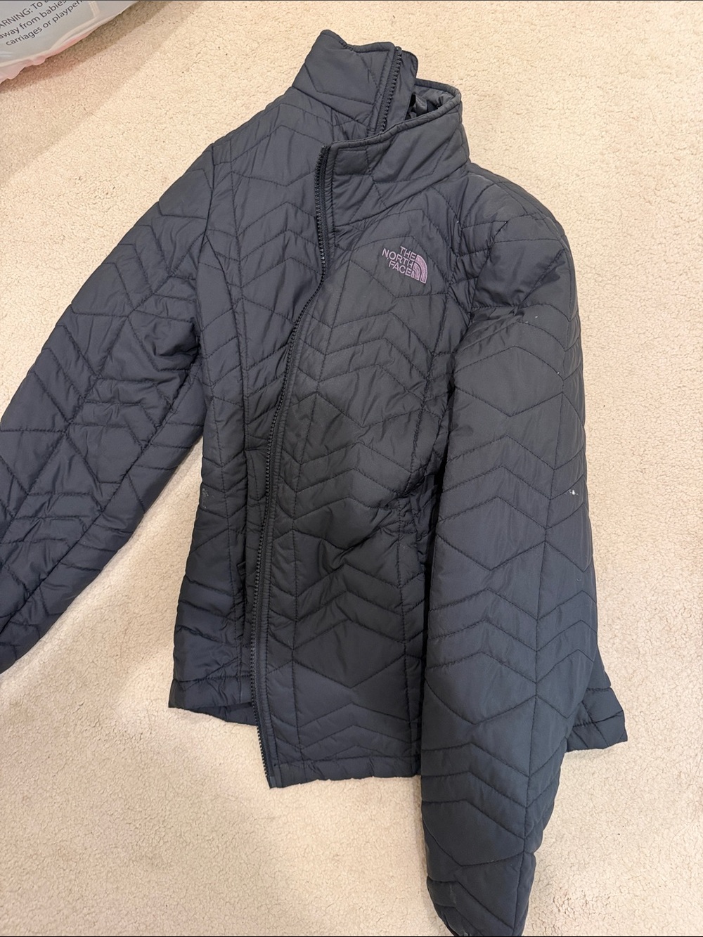 The North Face Black Quilted Girls' Insulated Puffer Jacket
